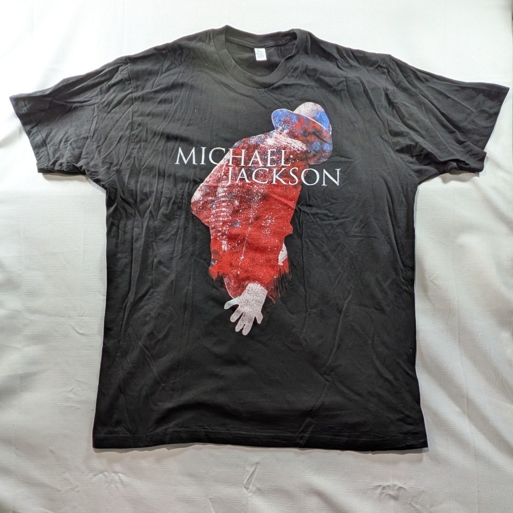 Michael Jackson Tultex Graphic T-Shirt Mens XL Black King of Pop Music Tee